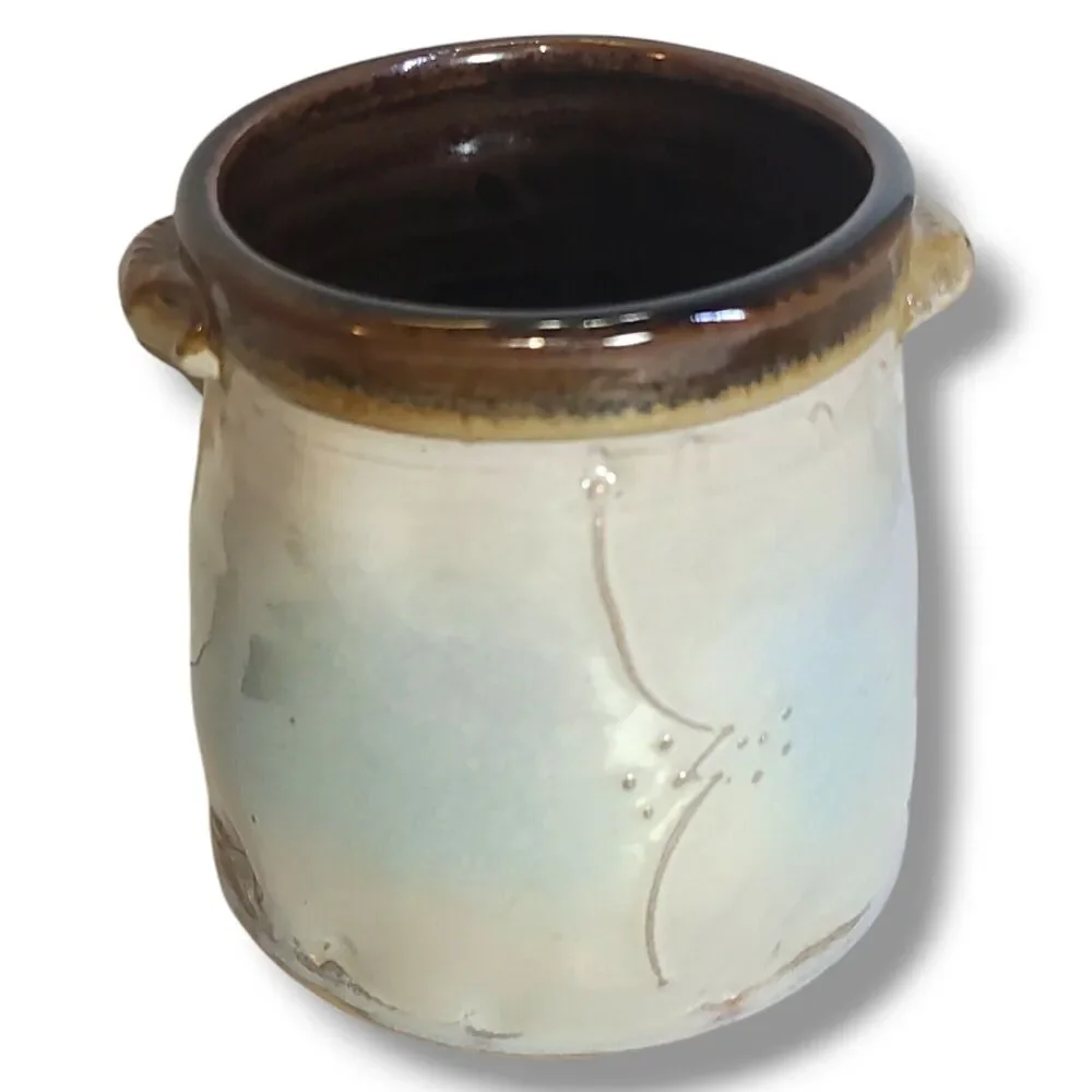 Studio Art Pottery Vase‎ Jar Crock Signed Hunton 4